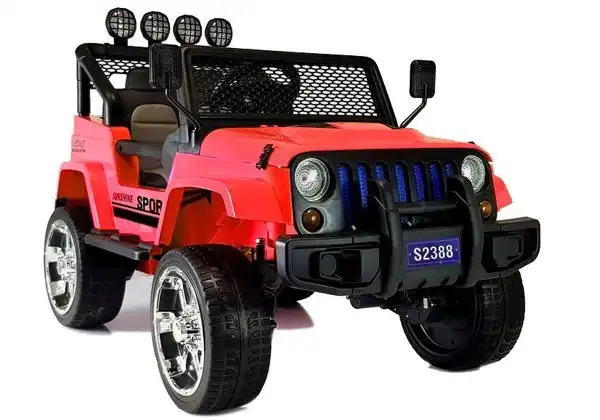Autko Jeep na akumulator dla dzieci czerwony