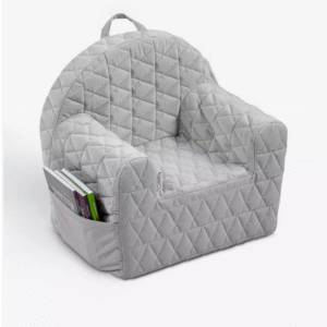 FOTELIK PIANKOWY VELVET - SZARY